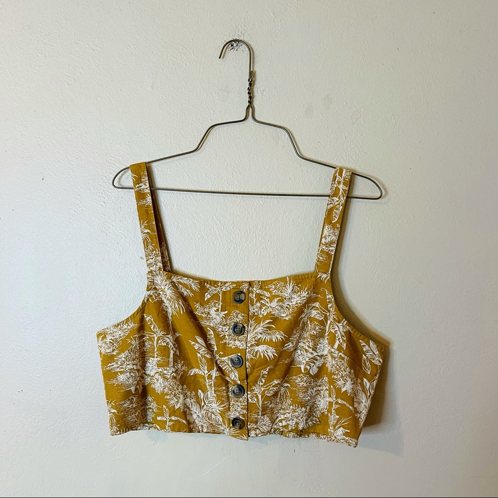 NWT American Eagle Cropped Button Front Top